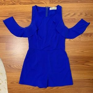 Royal Blue Cold Shoulder Romper Size XS